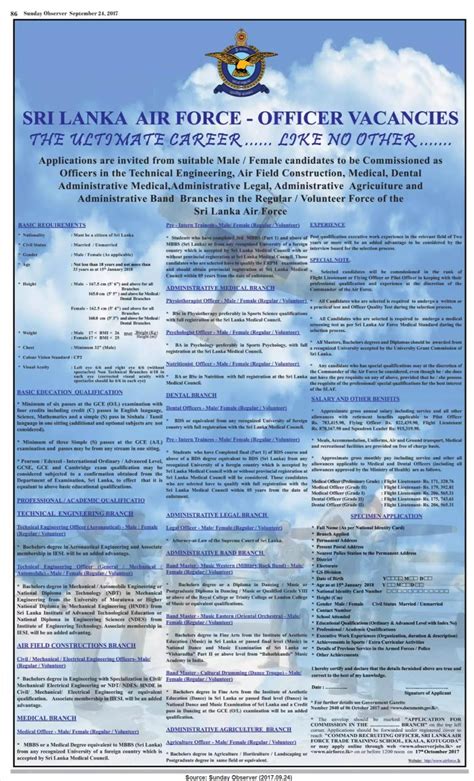 sri lanka air force|apply sri lankan air force.
